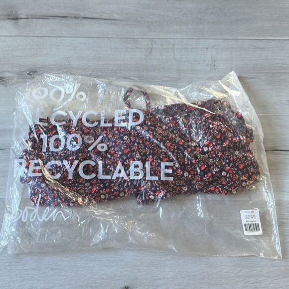 Boden Ruched Bust Jersey Mini Dress Pink Sherbet, Petal Foliage SZ 12 NWT IN PKG - Picture 5 of 7